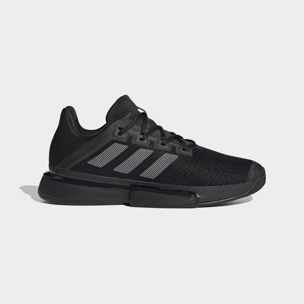 Adidas Men's SoleMatch Bounce Tennis Shoes Black/Metal/Black Ireland EF2439